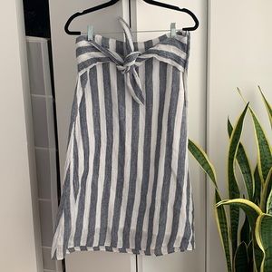 Midi striped linen skirt size 6